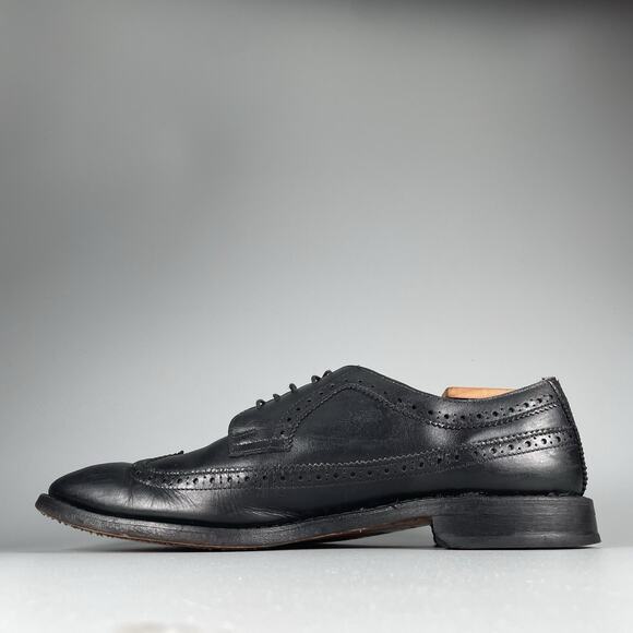 Allen Edmonds Mcgregor Men’s 10 E Black Leather Wingtip Oxford Dress Shoes GUC - Picture 7 of 9